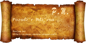 Pozsár Múzsa névjegykártya